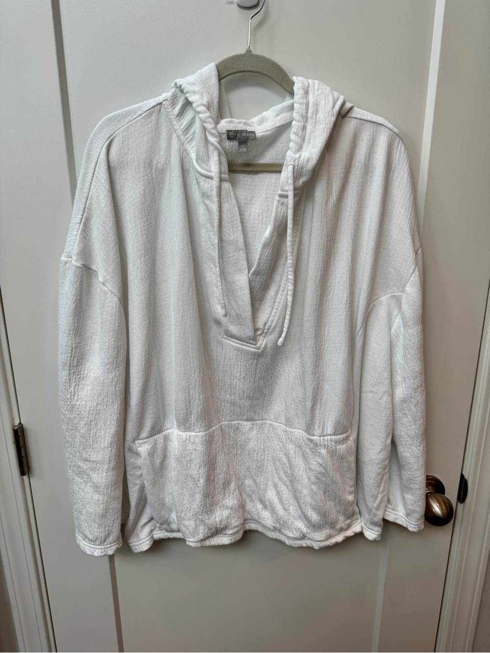 Talbots White TerryFabric Hoodie